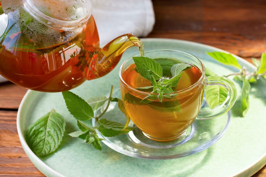 mint and honey tea